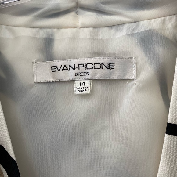 Evan-Picone Vintage Sleeveless Print Dress With Side Zip Size 14 - Picture 9 of 10